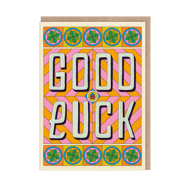 Good Luck Card Typographic