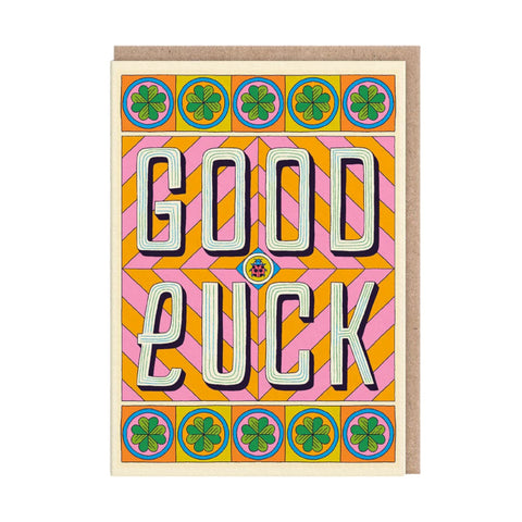 Good Luck Card Typographic