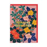 Greetings Card Festive Floral Seasons