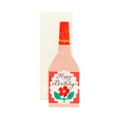 Birthday Card Rose Wine