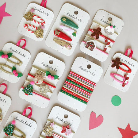 Hair Bands Set Of 10 Jolly Christmas
