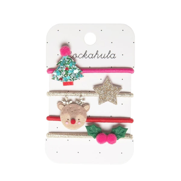 Hair Bands Set Of 4 Festive Christmas