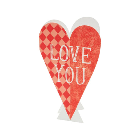 Card Hearts Shaped Love You