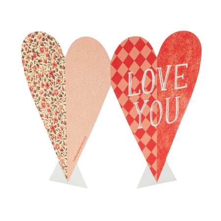 Card Hearts Shaped Love You