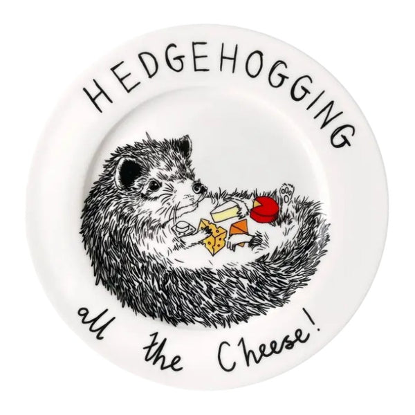 Plate China Hedgehogging All The Cheese