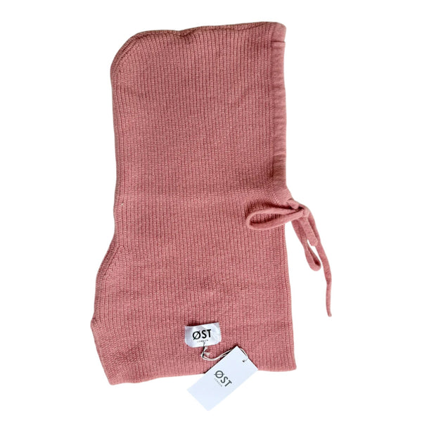 Knitted Hood Cashmere Blend Rosa