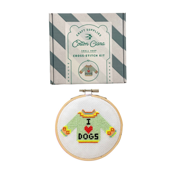 Cross Stitch Kit I Love Dogs