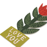 Love You Card Checkerboard Lily