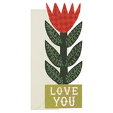 Love You Card Checkerboard Lily