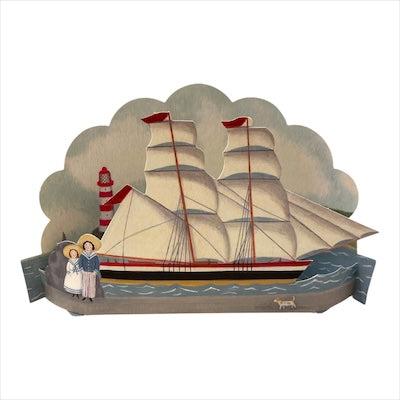 Card Diorama Ship In Sail