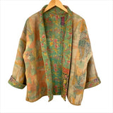 Jacket Kantha Reversible Green Vine