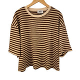 Else Striped T-Shirt Brown Beige