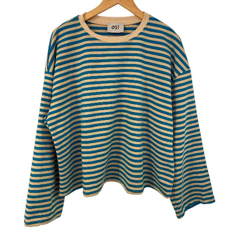Anna Crewneck Blue Cream