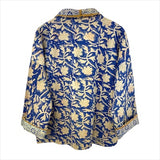 Jacket Kantha Reversible Blue Floral