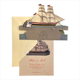 Card Diorama Ship In Sail