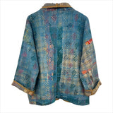 Jacket Kantha Reversible Azure Diamond