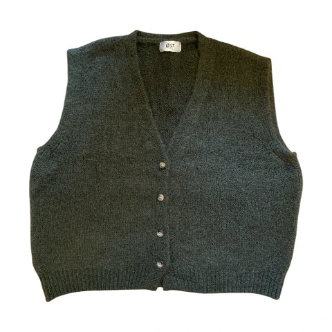 Erika Kid Mohair Vest Khaki Green