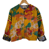Jacket Cotton Kantha Reversable Vintage Fabric Bright Floral