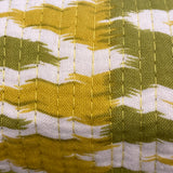 Cosmetic Bag Cotton Floral Block Print Ikat Green