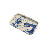 Soap Dish Ceramic Blue Splatter