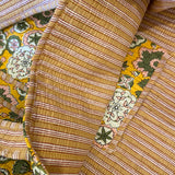 Tote Bag Over Sized Quilted Cotton Olive Floral