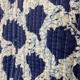 Jacket Cotton Kantha Reversable Blue Leaf