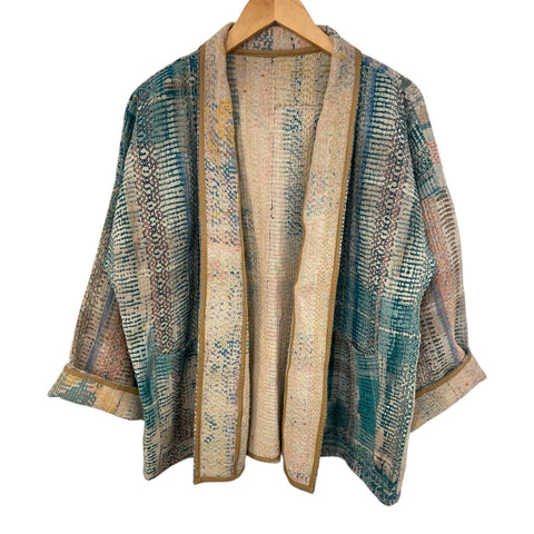 Jacket Kantha Reversible Sea Greens