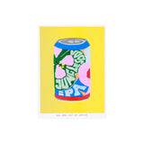 Risograph Print Can Of Jungle Soda IPA