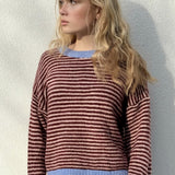 Nanna Striped Jumper Bordeaux Pink