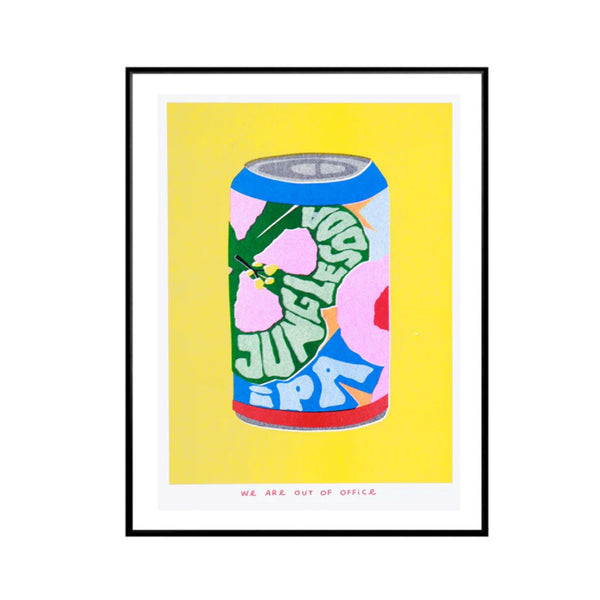 Risograph Print Can Of Jungle Soda IPA