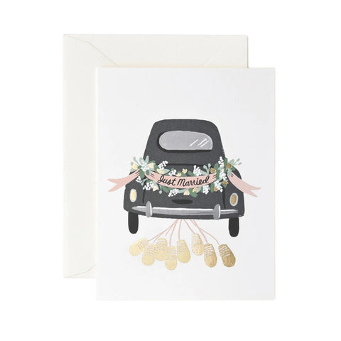 Wedding Card Just Married Getaway