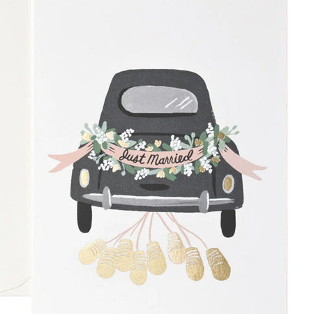 Wedding Card Just Married Getaway