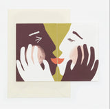 Card Fold Open Kissing