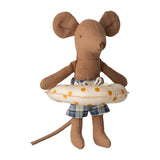 Beach Mouse With Float Little Brother Yellow Dots
