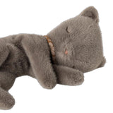 Sleeping Kitten Plush Small Grey