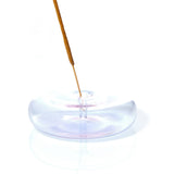 Incense Holder Hand Blown Glass Dimple Lilac