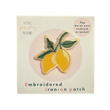 Patch Iron On Embroidered Lemons