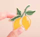 Patch Iron On Embroidered Lemons