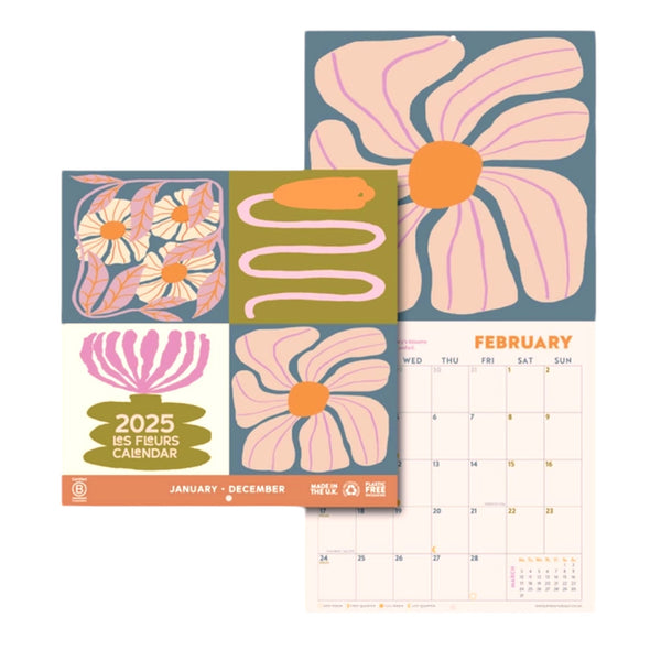 2025 Calendar Les Fleurs