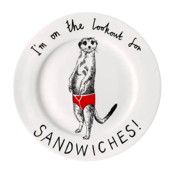 Plate China I'm On The Lookout For Sandwiches