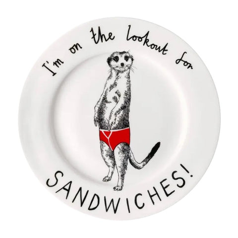 Plate China I'm On The Lookout For Sandwiches