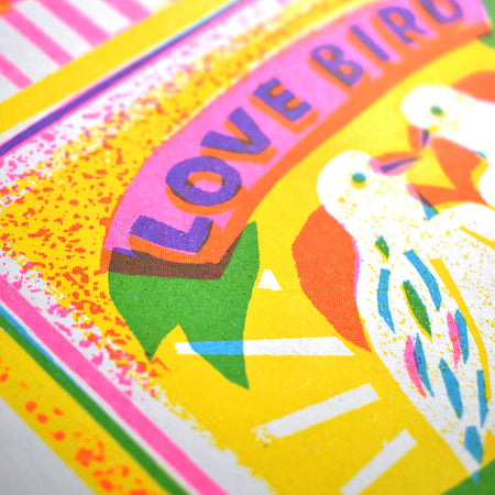 Print A4 Risograph Love Birds