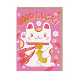 Good Luck Card Lucky Cat