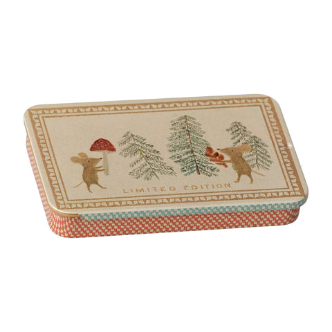 Metal Box Christmas Mice