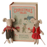 Little Sister And Brother In Book Christmas Mice