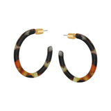 Hoop Earrings Tortoiseshell