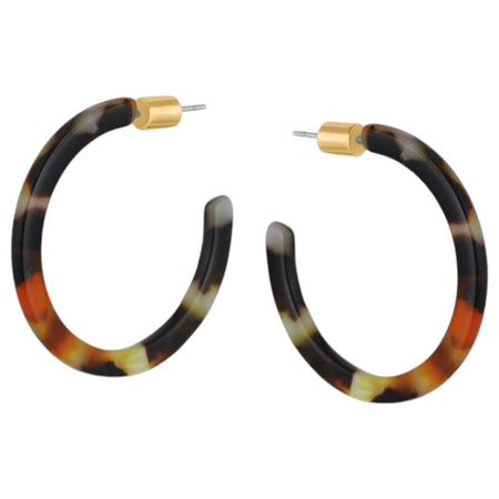 Hoop Earrings Tortoiseshell