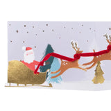 Santa's Sleigh 3D Christmas Card