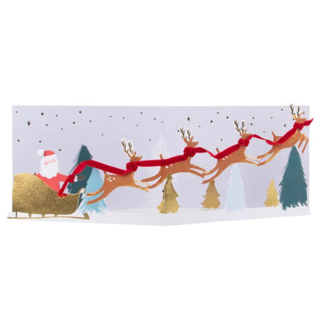 Santa's Sleigh 3D Christmas Card