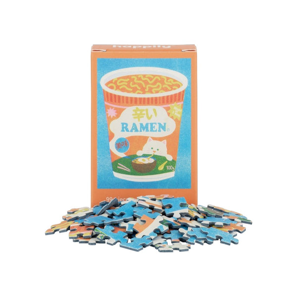 mini puzzle with a ramen pot and puzzle pieces